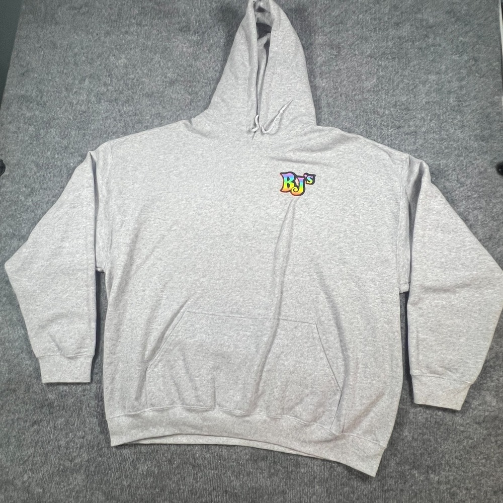 Gildan Pullover Hoodie Men 2XL Gray Heavy Blend Bj's Cabana & Karaoke Bar Casual